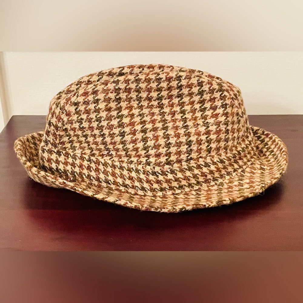 VTGHandwoven Kevin & Howlin Donegal Tweed Hat Tan Brown Wool Ireland Men's 6 3/4 - Picture 5 of 8